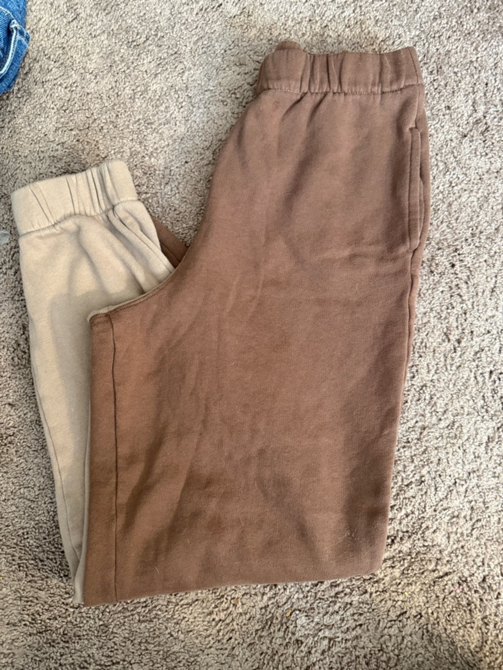 Hollister Brown and Cream Colorblock womens Sweatpants